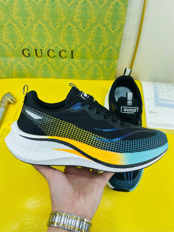 GG Men's Sneaker Black Blue Flywoven Fabric 532009