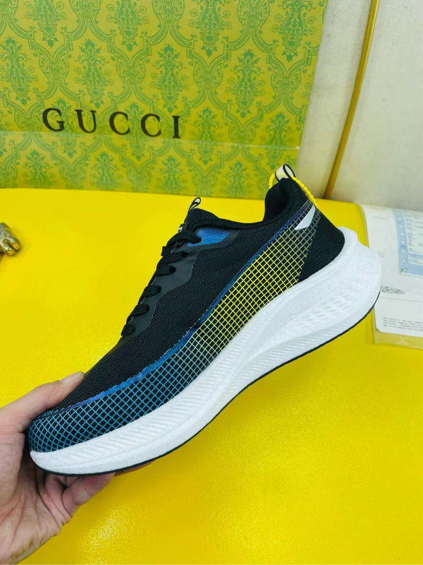 GG Men's Sneaker Black Blue Flywoven Fabric 532009