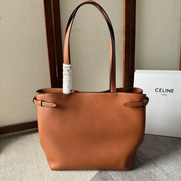 CABAS ANAÏS CUIR TRIOMPHE 54 MEDIO IN PELLE DI VITELLO GRANATA MARRONE BRONZO