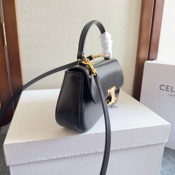 Celin Teen Lola 20 Black Calfskin