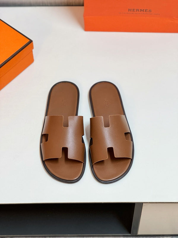 HM Men's Izmir Slide Brown Cowhide 609773