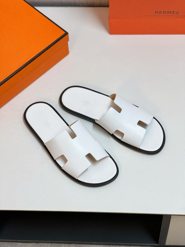 HM Men's Izmir Slide White Cowhide 609775