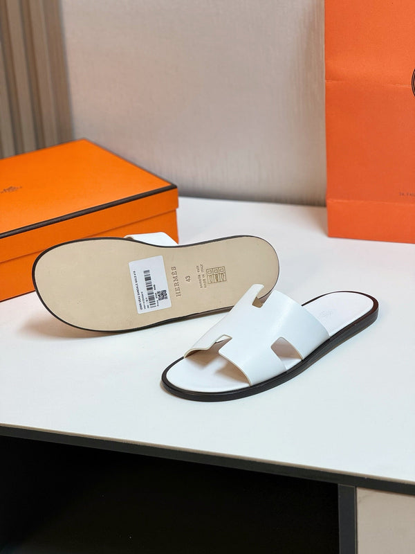 HM Men's Izmir Slide White Cowhide 609775