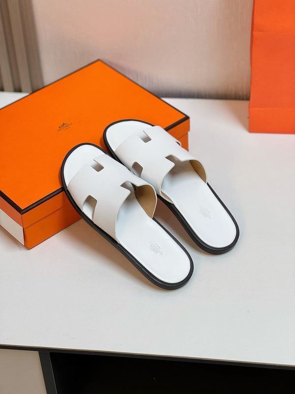 HM Men's Izmir Slide White Cowhide 609775