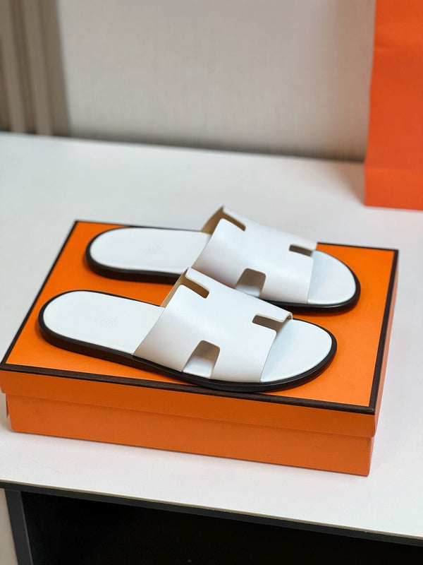 HM Men's Izmir Slide White Cowhide 609775