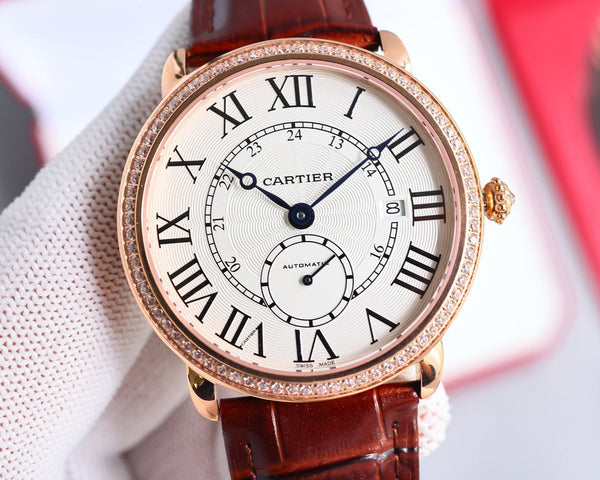 RONDE LOUIS CARTIE 40MM ROSE GOLD WHITE DIAL