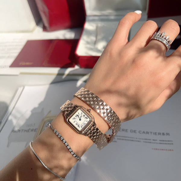 Panthere 22mm Pink Gold Double Chain 44cm