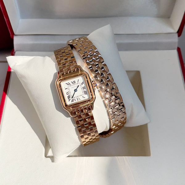 Panthere 22mm Pink Gold Double Chain 44cm