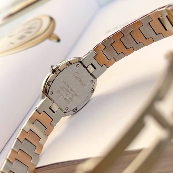 Baignoire 23mm Tow-Tone Pink Gold Double Row Diamond Bezel