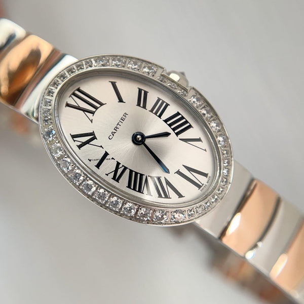 Baignoire 23mm oro rosa con lunetta in diamanti