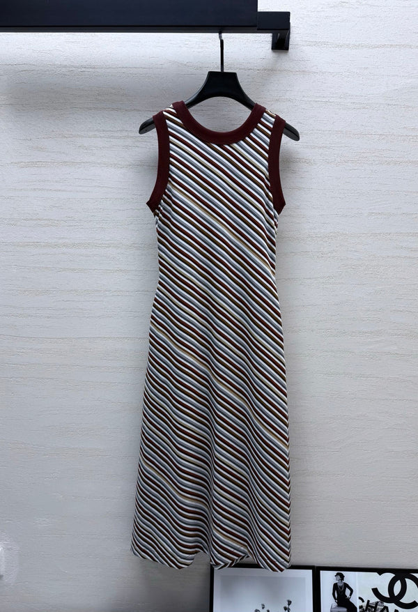 CC 26s Coco Beach Striped Sleeveless Dress Cotton 398004