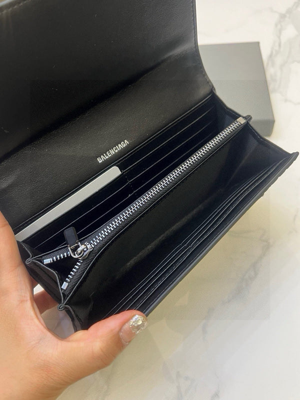 WALLET 15 IN BLACK CROCODILE EMBOSSED CALFSKIN