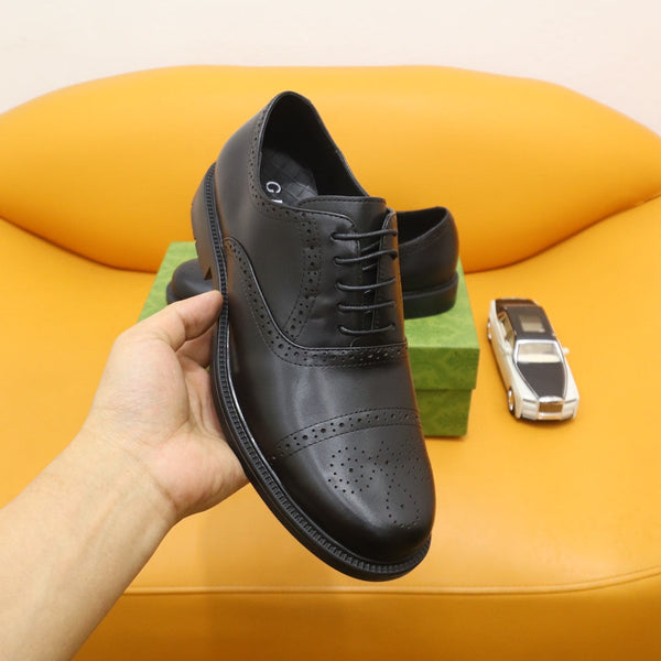 GG Men's Oxford Shoe Black Cowhide 528259