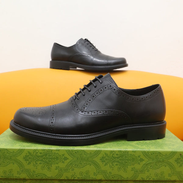 GG Men's Oxford Shoe Black Cowhide 528259