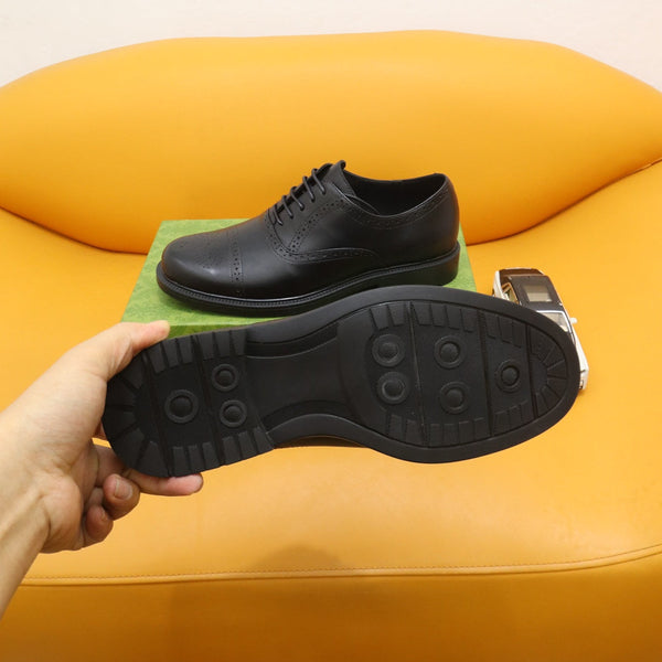 GG Men's Oxford Shoe Black Cowhide 528259