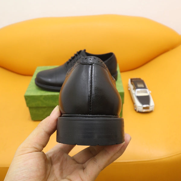 GG Men's Oxford Shoe Black Cowhide 528259