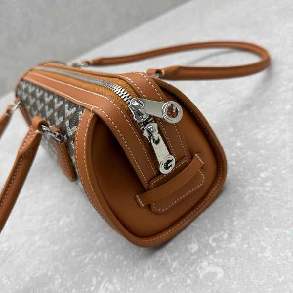 Goyard Bonbonnière Bag Black Brown Canvas Calfskin