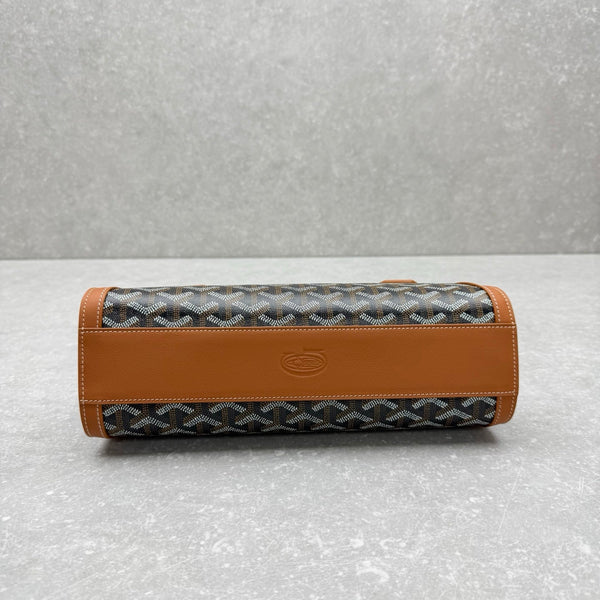 Goyard Bonbonnière Bag Black Brown Canvas Calfskin