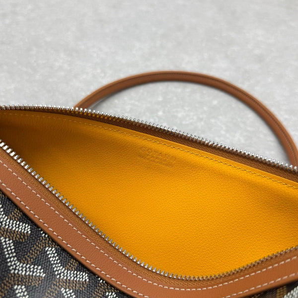 Goyard Bonbonnière Bag Black Brown Canvas Calfskin