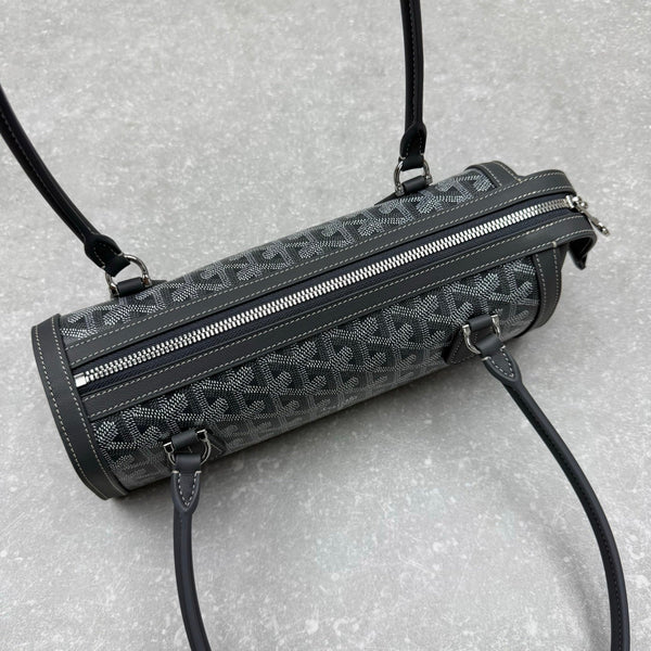 Goyard Bonbonnière Bag Grey Canvas Calfskin
