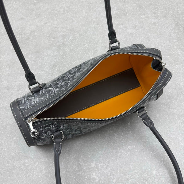 Goyard Bonbonnière Bag Grey Canvas Calfskin