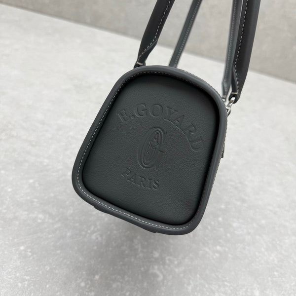 Goyard Bonbonnière Bag Grey Canvas Calfskin