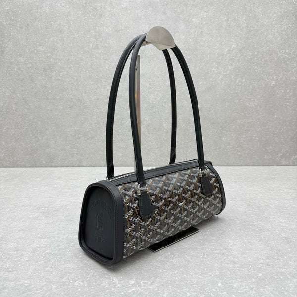 Goyard Bonbonnière Bag Black Canvas Calfskin