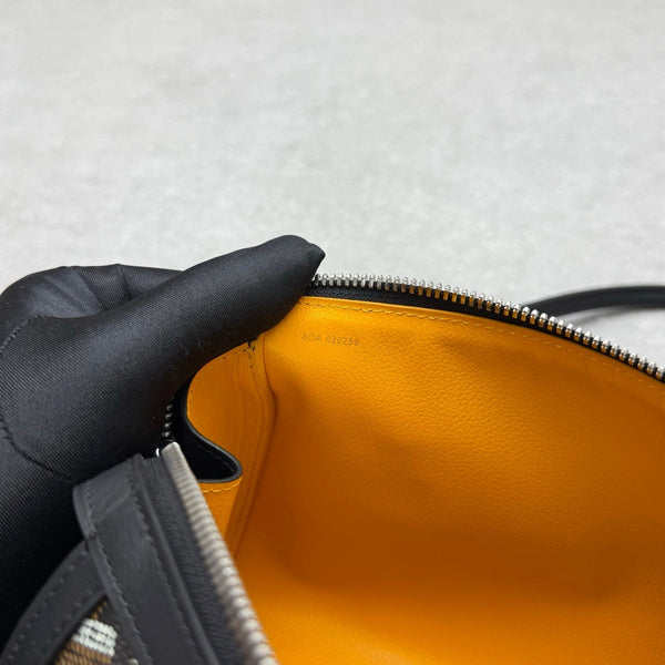 Goyard Bonbonnière Bag Black Canvas Calfskin