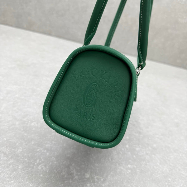 Goyard Bonbonnière Bag Green Canvas Calfskin