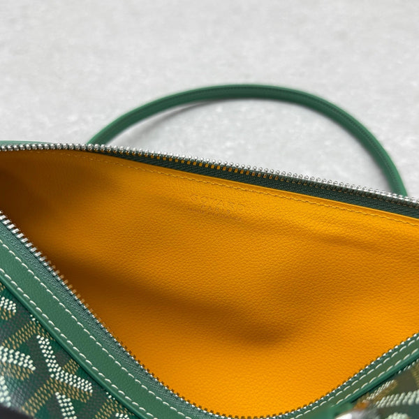 Goyard Bonbonnière Bag Green Canvas Calfskin
