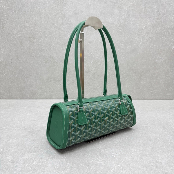 Goyard Bonbonnière Bag Green Canvas Calfskin