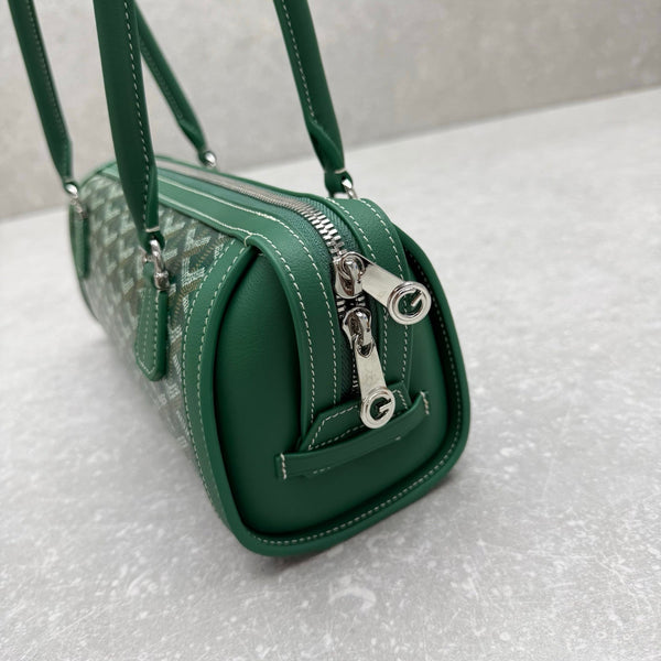 Goyard Bonbonnière Bag Green Canvas Calfskin