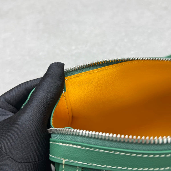 Goyard Bonbonnière Bag Green Canvas Calfskin
