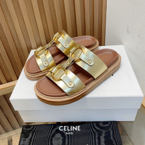 DAD SANDALS GOLD BROWN CALFSKIN