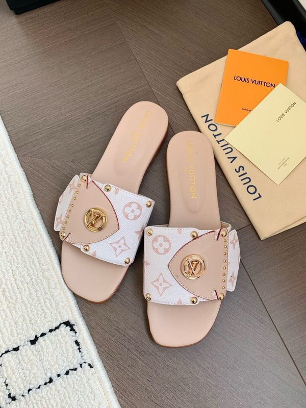 LV Mule plate LV Frame Beige Leather 218901