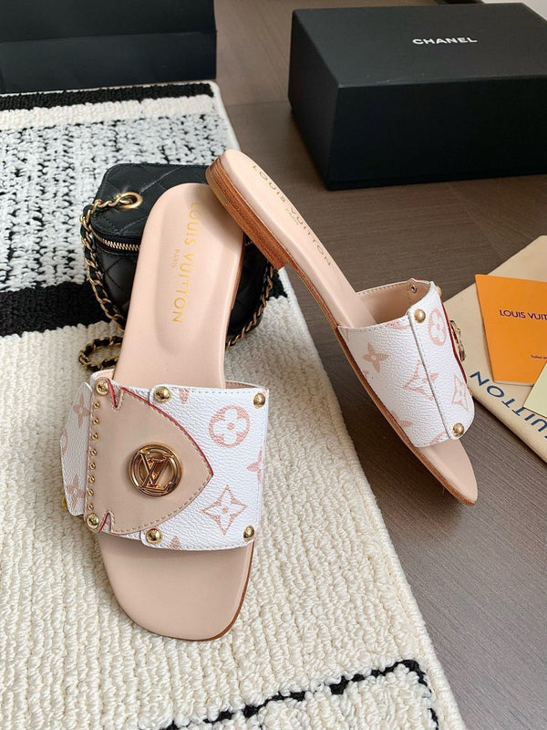 LV Mule plate LV Frame Beige Leather 218901