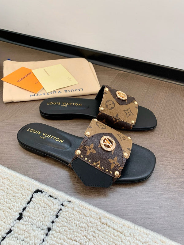 LV Mule plate LV Frame Marron Cacao Leather 218902