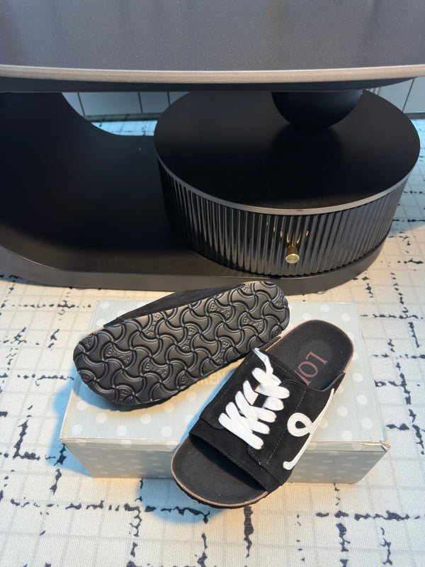 Loewe x Birkenstock Slide Black Cowhide Suede 316914