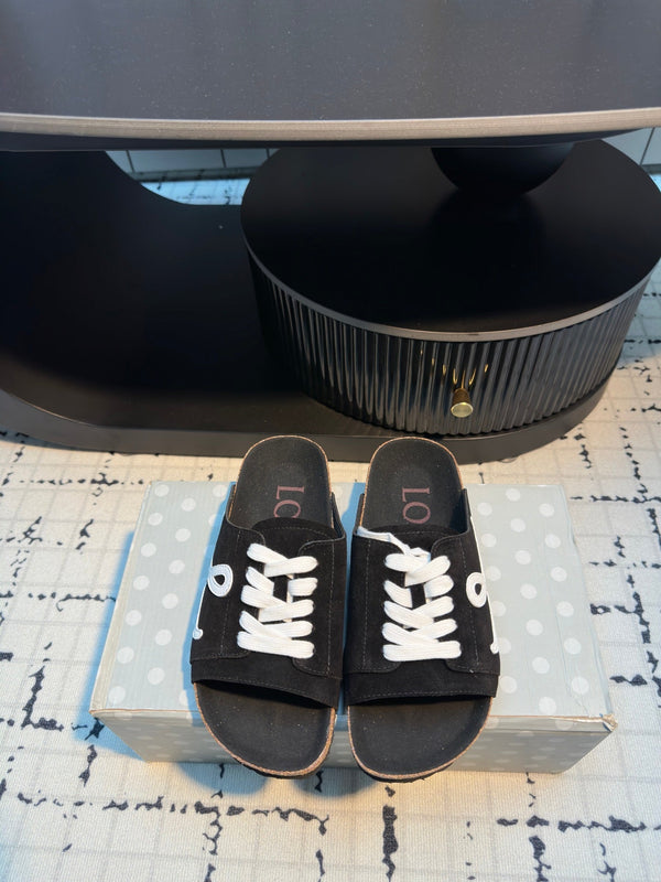 Loewe x Birkenstock Slide Black Cowhide Suede 316914