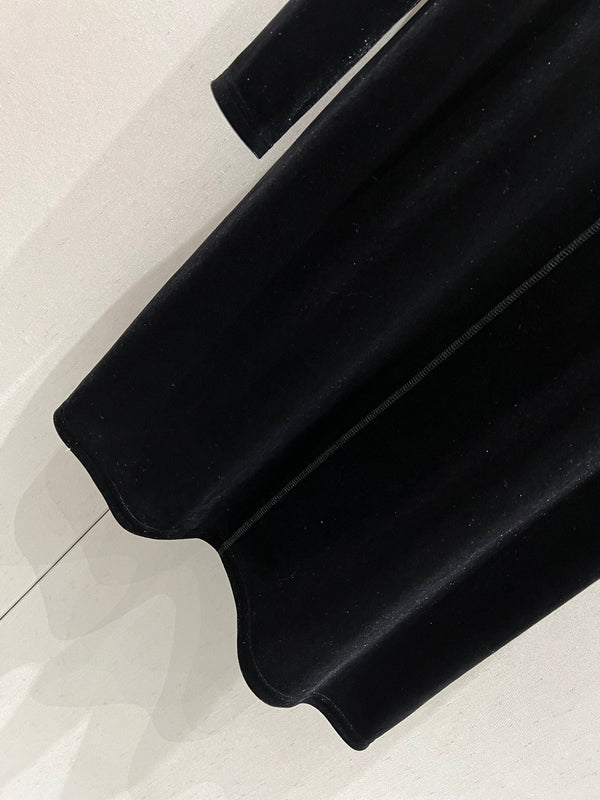 Miu Miu 25 Velvet Dress Black Polyester Fiber