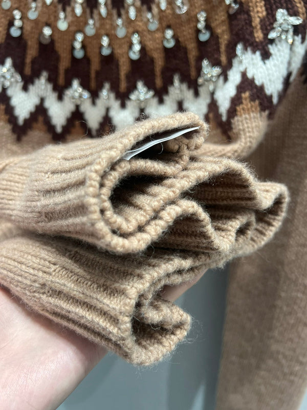 Gucci Sweater Brown Wool 208803