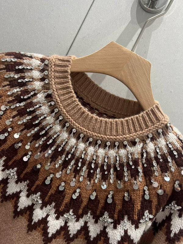 Gucci Sweater Brown Wool 208803