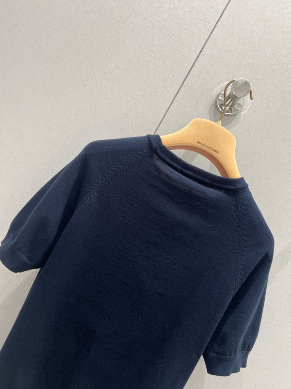 Miu Miu Short-sleeved T-shirt Navy blue Cashmere