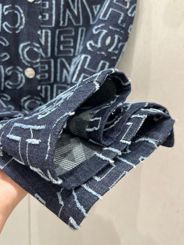 CC 25 Long Skirt Blue Cotton