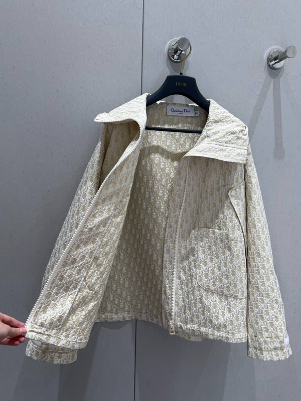 CD 25 Giacca Monogram Beige Poliestere