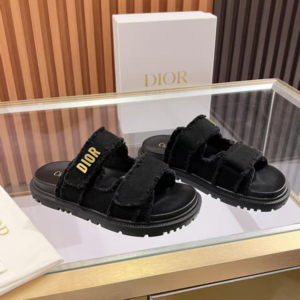 CD Dioract Slide Lambskin and Canvas 242450