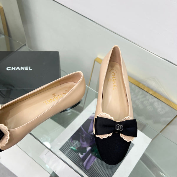 CC Ballet Flats Beige Lambskin