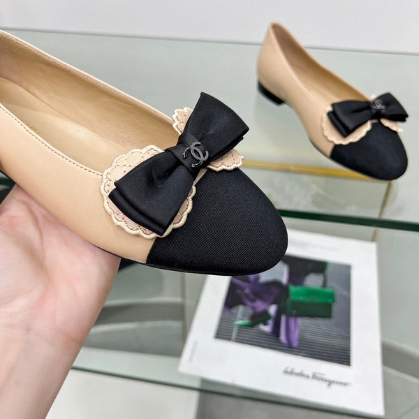 CC Ballet Flats Beige Lambskin