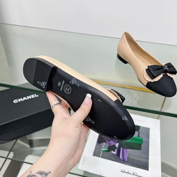 CC Ballet Flats Beige Lambskin