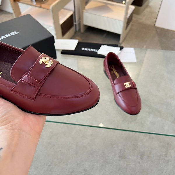 CC 25 Mocassino in pelle di pecora bordeaux 338667